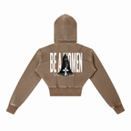 "Queen Esther - Be A Women" Vintage Washed Cropped Fleece Hoodie