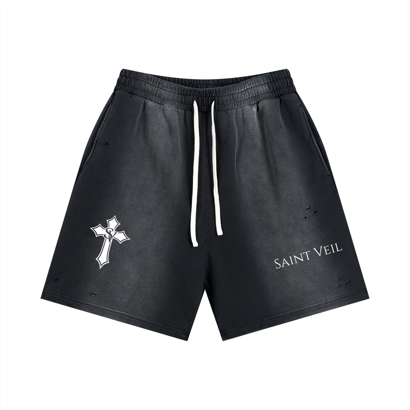 "Sun Fade Shorts - Simple" Sun Fade Distressed Shorts