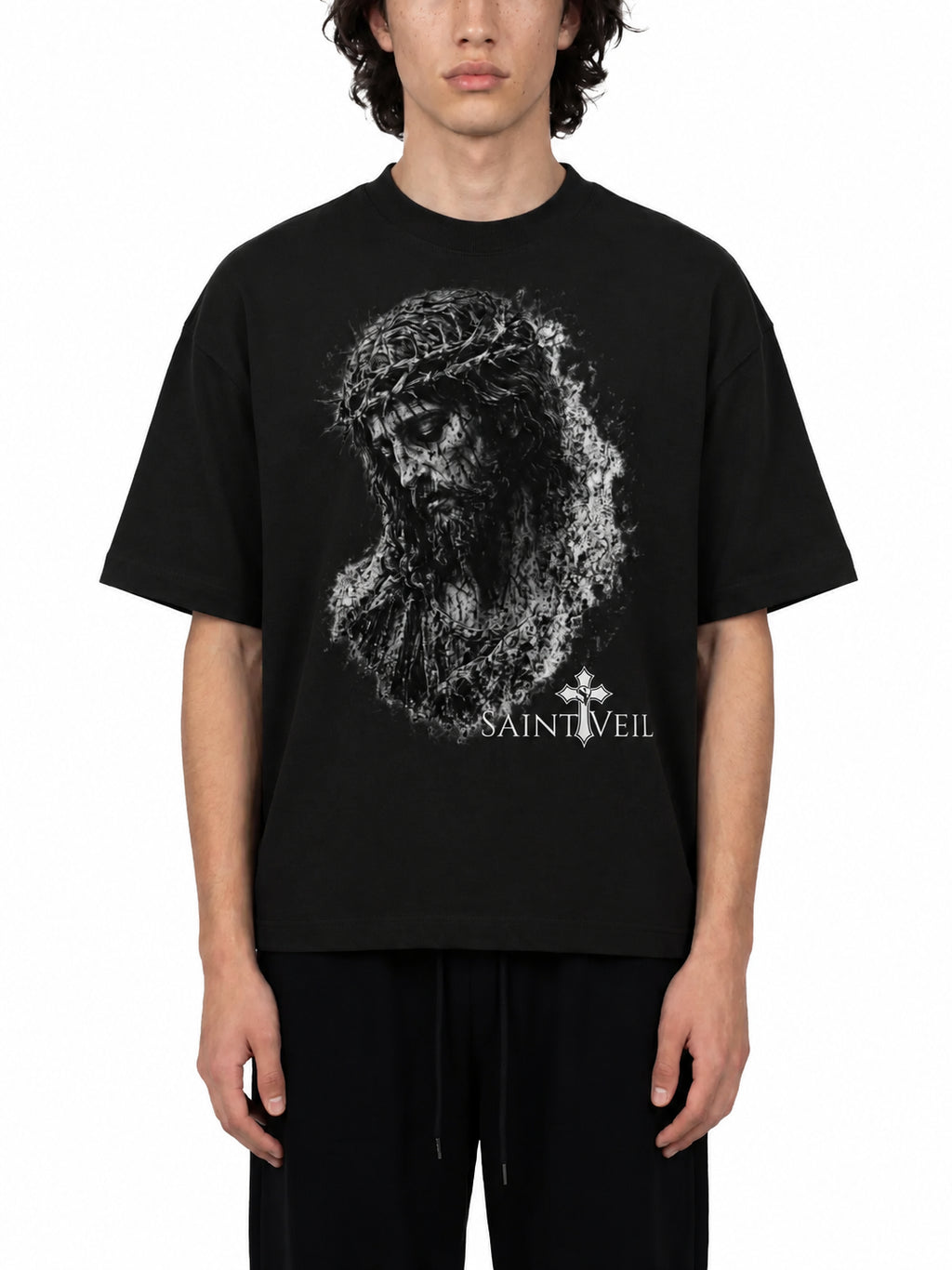 "Jesus - Graphite" Essential Sorona Boxy T-Shirt