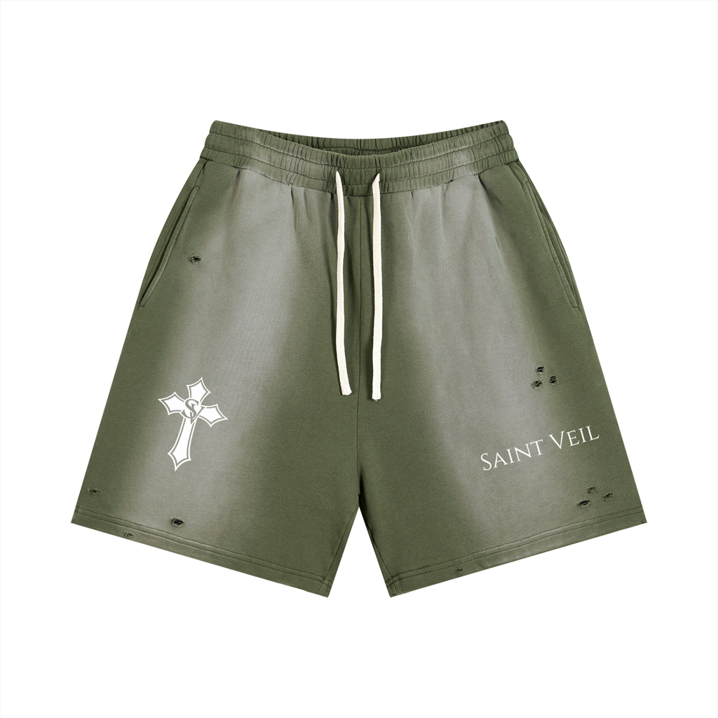 "Sun Fade Shorts - Simple" Sun Fade Distressed Shorts