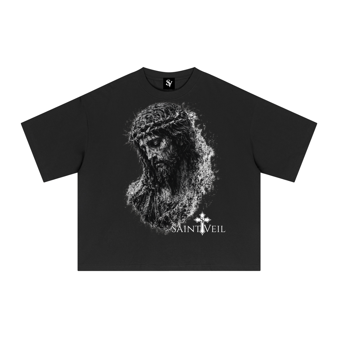 "Jesus - Graphite" Essential Sorona Boxy T-Shirt
