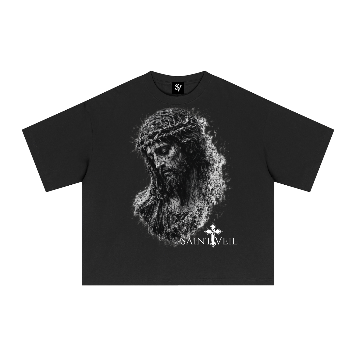 "Jesus - Graphite" Essential Sorona Boxy T-Shirt