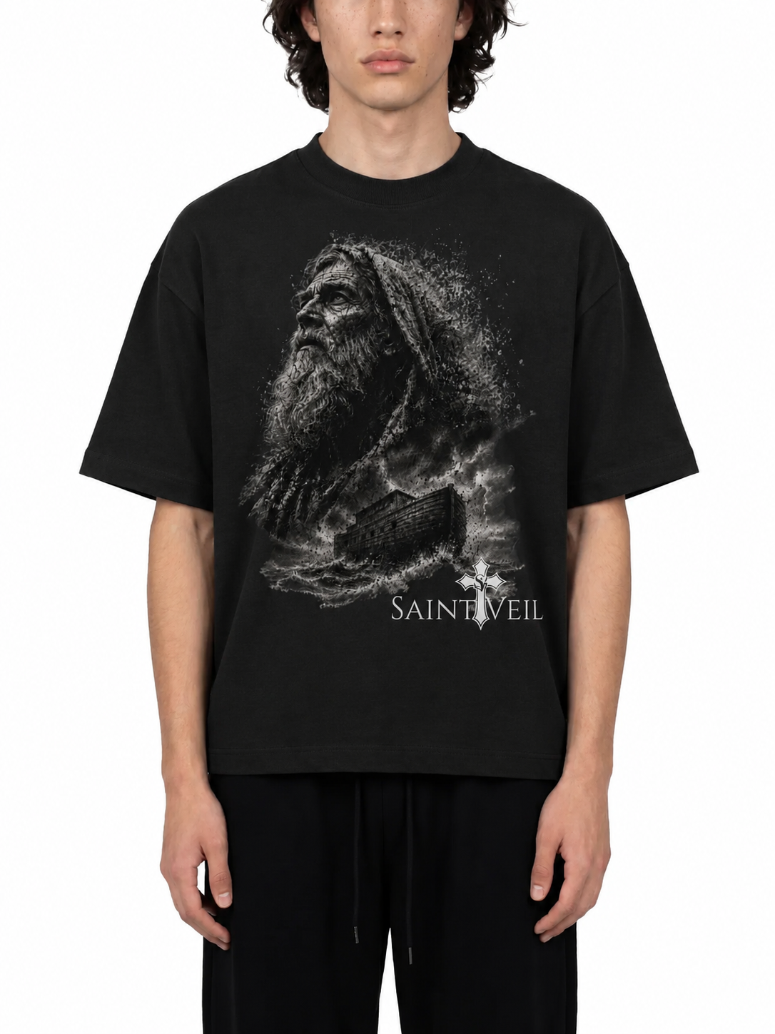 "Noah - Graphite" Essential Sorona Boxy T-Shirt