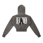 "Queen Esther - Be A Women" Vintage Washed Cropped Fleece Hoodie