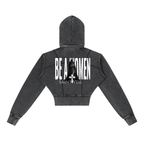"Queen Esther - Be A Women" Vintage Washed Cropped Fleece Hoodie