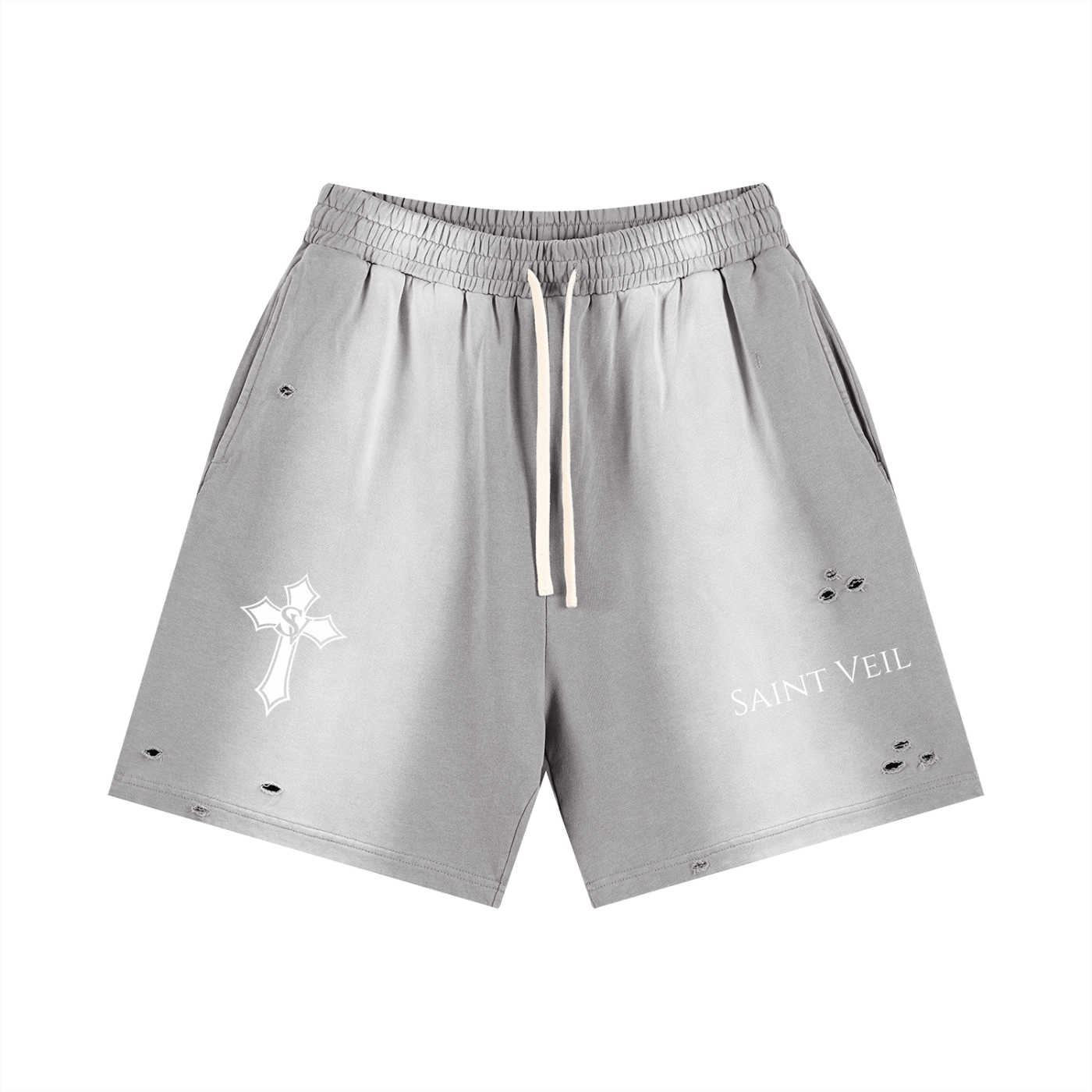 "Sun Fade Shorts - Simple" Sun Fade Distressed Shorts