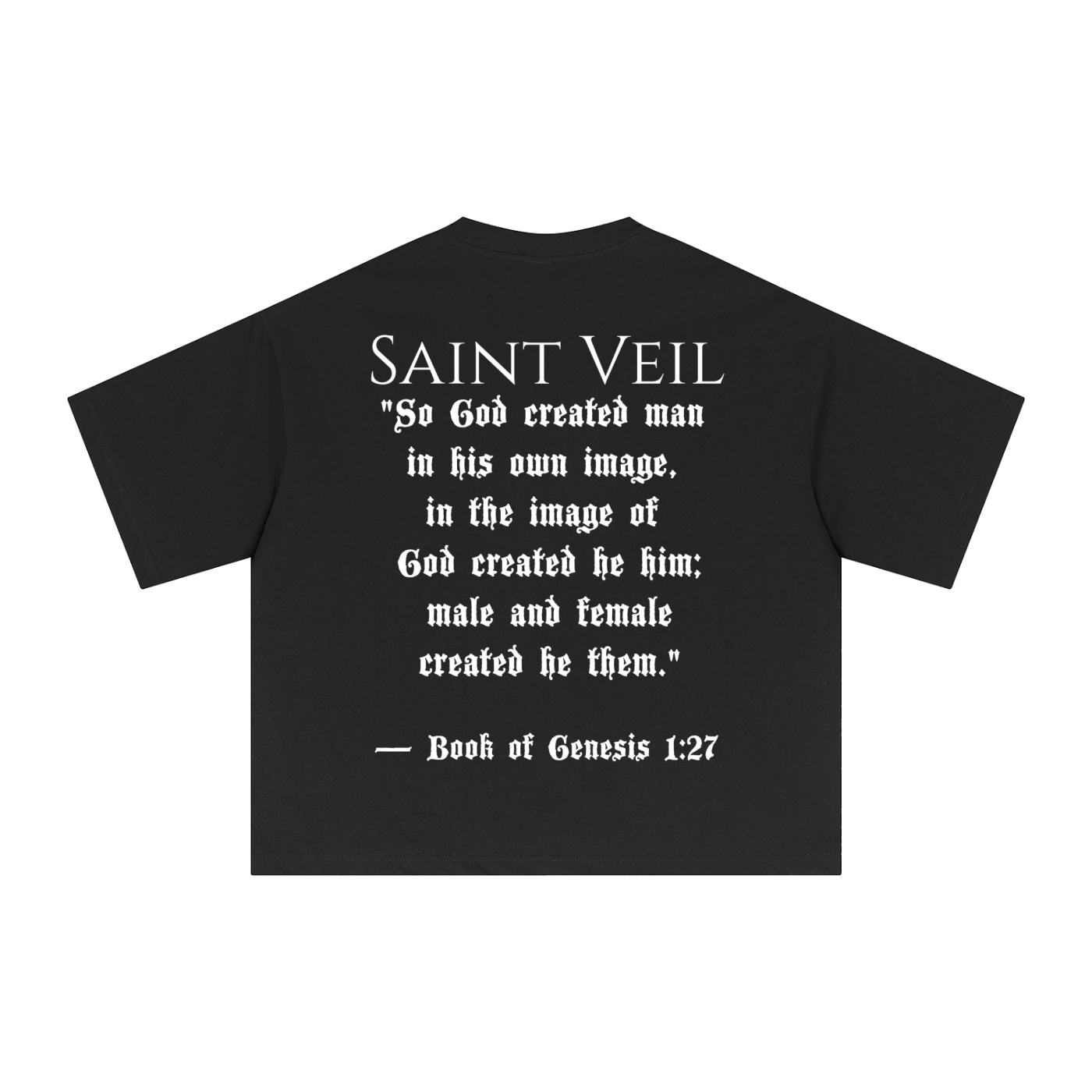 "Adão e Eva - Graphite" Essential Sorona Boxy T-Shirt