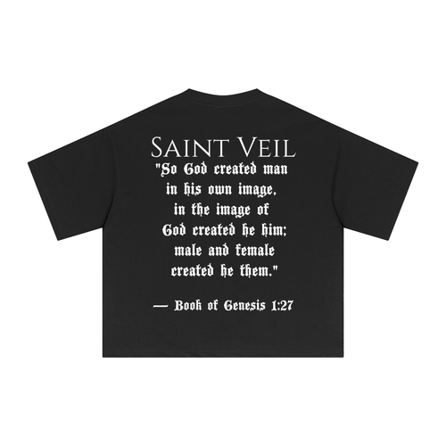 "Adão e Eva - Graphite" Essential Sorona Boxy T-Shirt